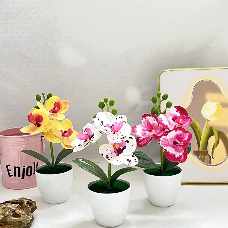 Outdoor Furniture Cafe - 1Pcs 20CM Simulation Plants Potted Artificial