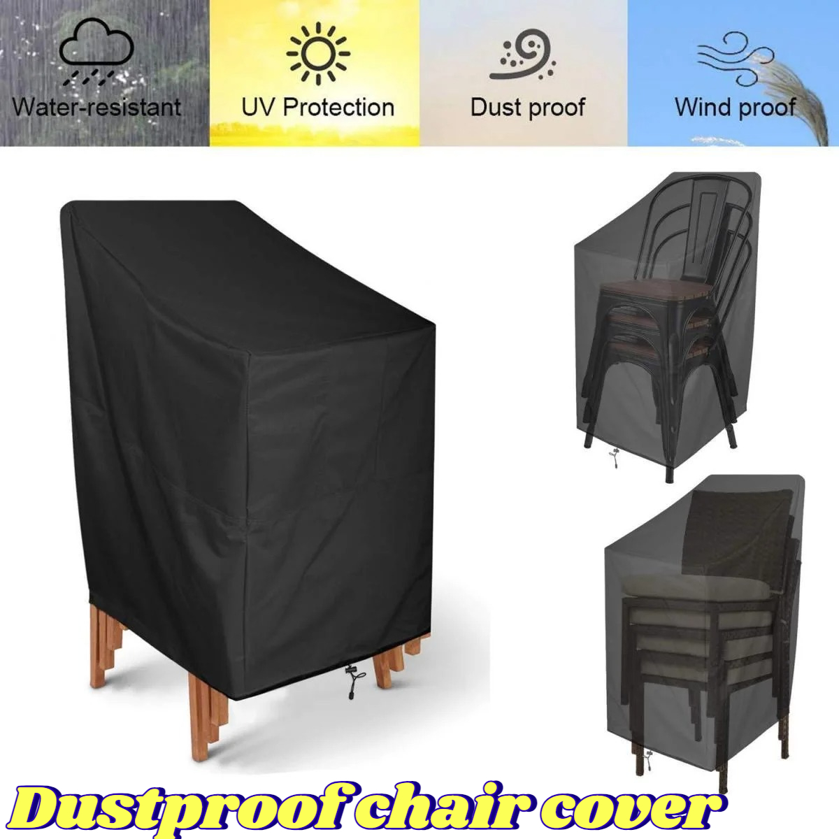 Outdoor Furniture Sofa - Stacking Outdoor Chair Cover Waterproof Patio