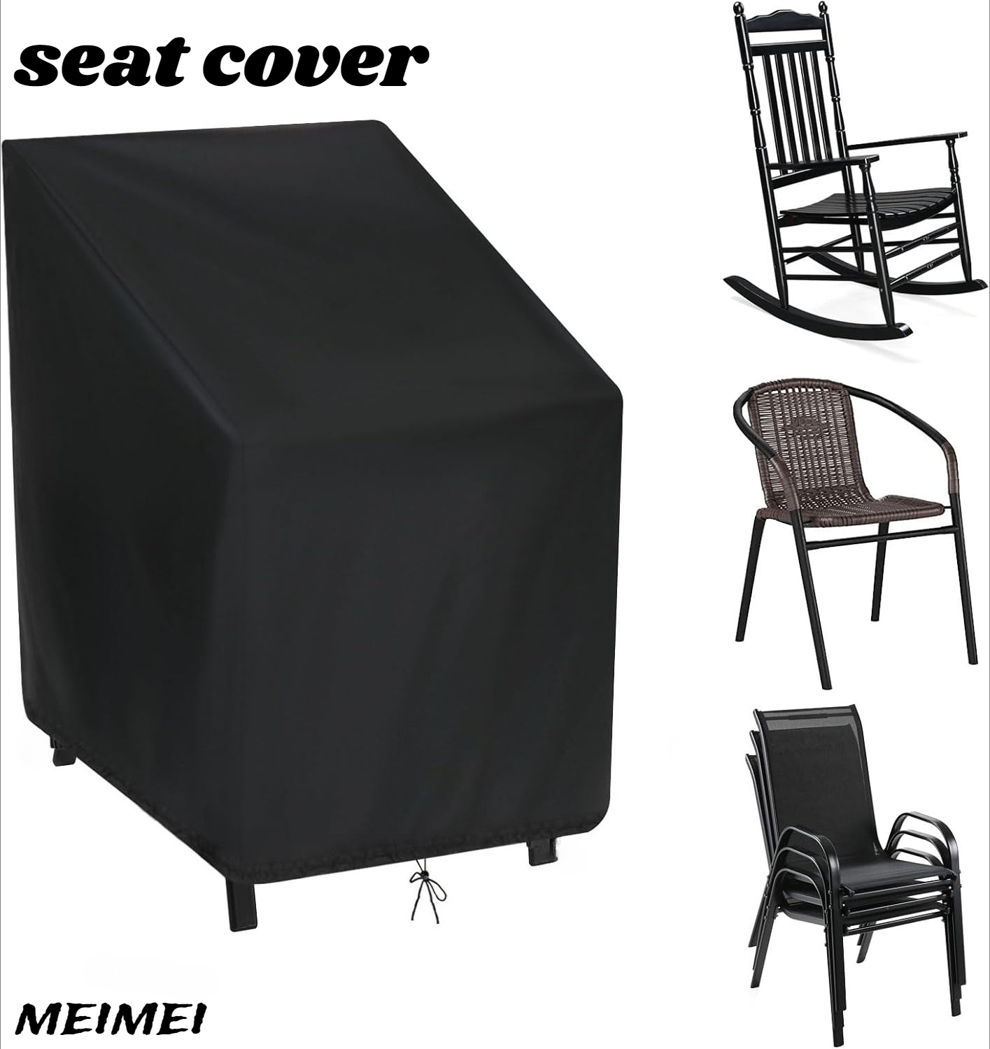 Outdoor Furniture Sofa - Stacked Chair Dust Cover Storage Bag