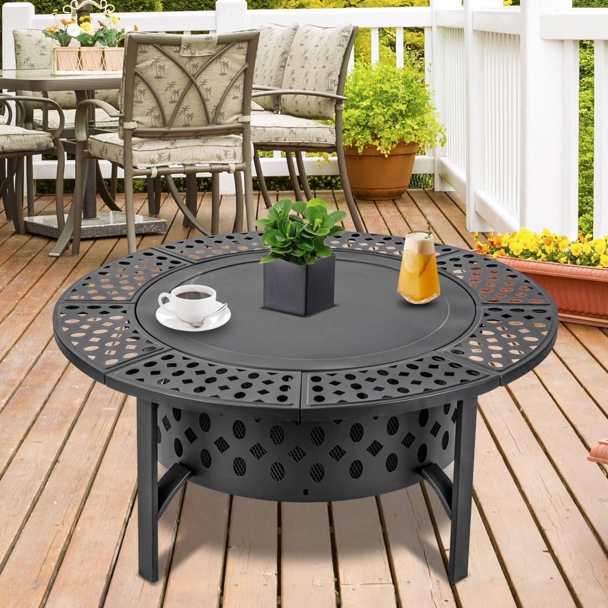 Extra Large Wood Burning Fire  - огляд і ціна Outdoor Furniture Fire Pit