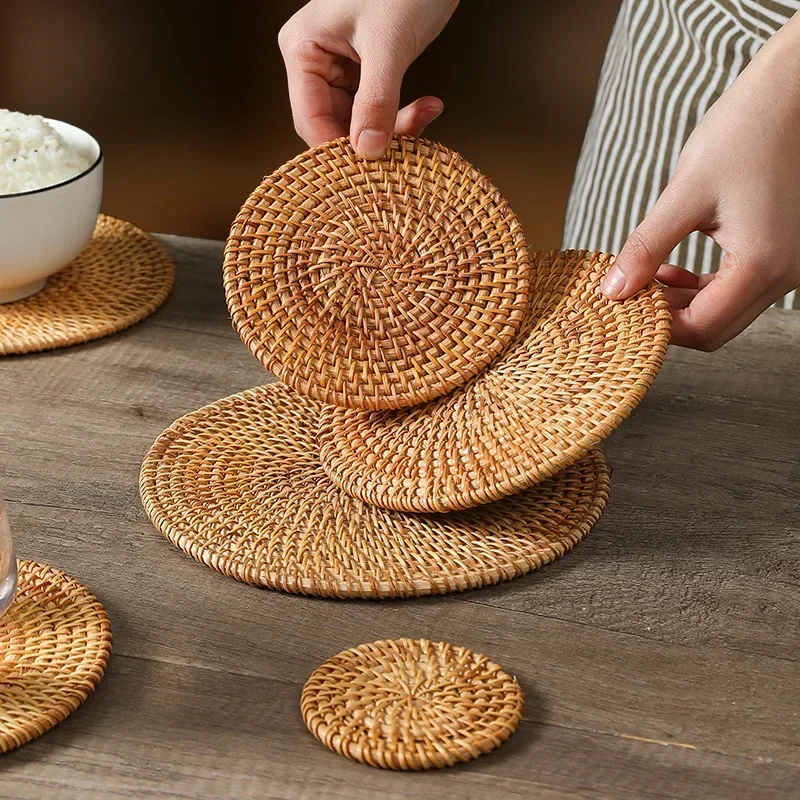 Handmade Round Rattan Coasters - огляд і ціна Outdoor Furniture Cafe