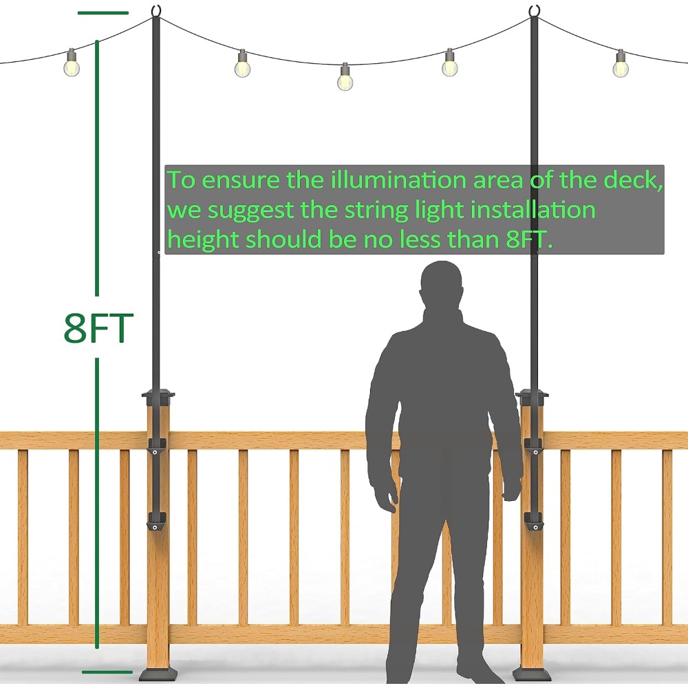 2 pack string light poles - st - огляд і ціна Outdoor Furniture Set