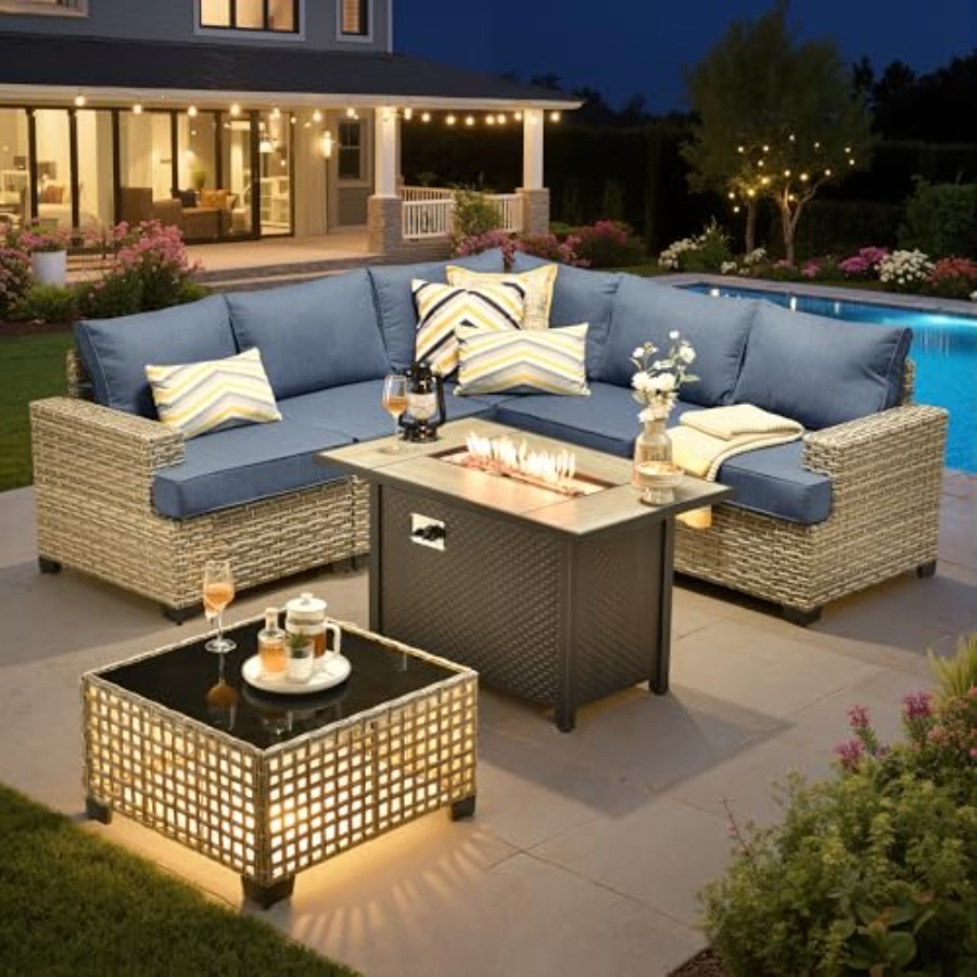 Outdoor Sectional Patio Furnit - огляд і ціна Outdoor Furniture Fire Pit