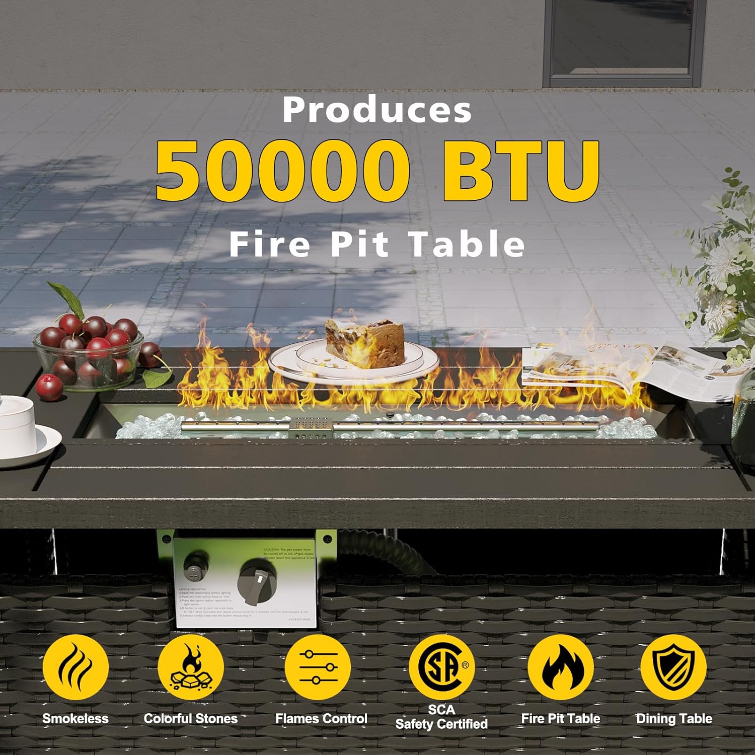 Patio Furniture Set with Fire  - огляд і ціна Outdoor Furniture Fire Pit