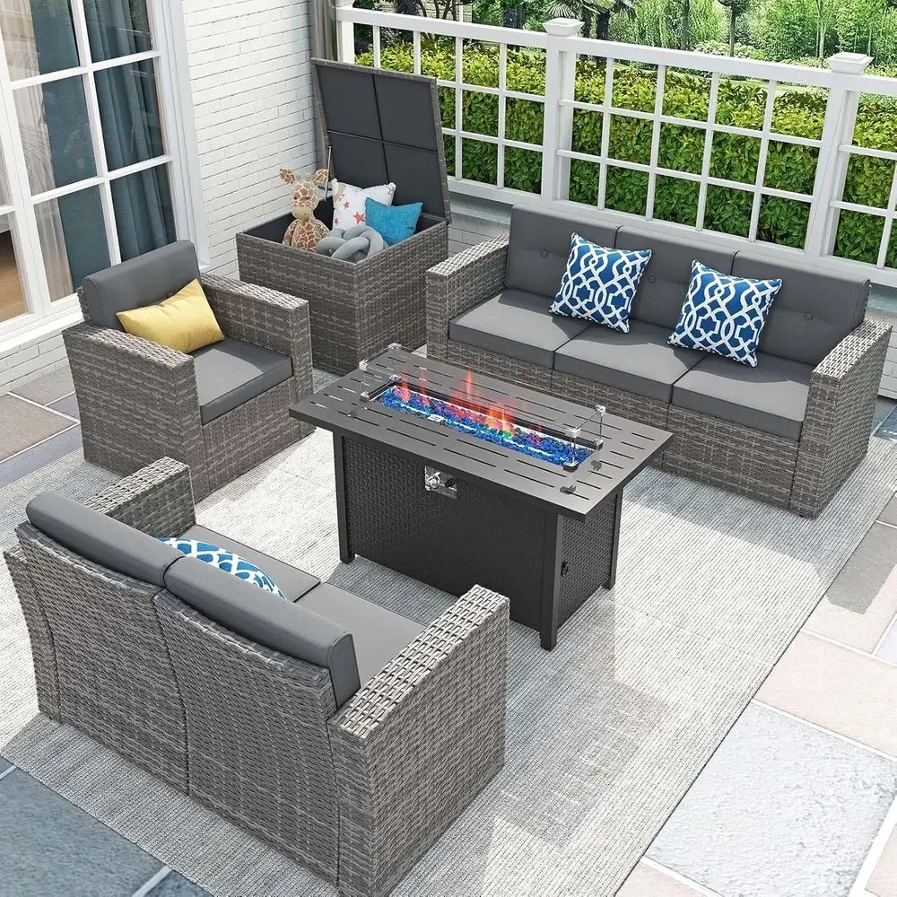 8-Piece Patio Furniture Set wi - огляд і ціна Outdoor Furniture Fire Pit