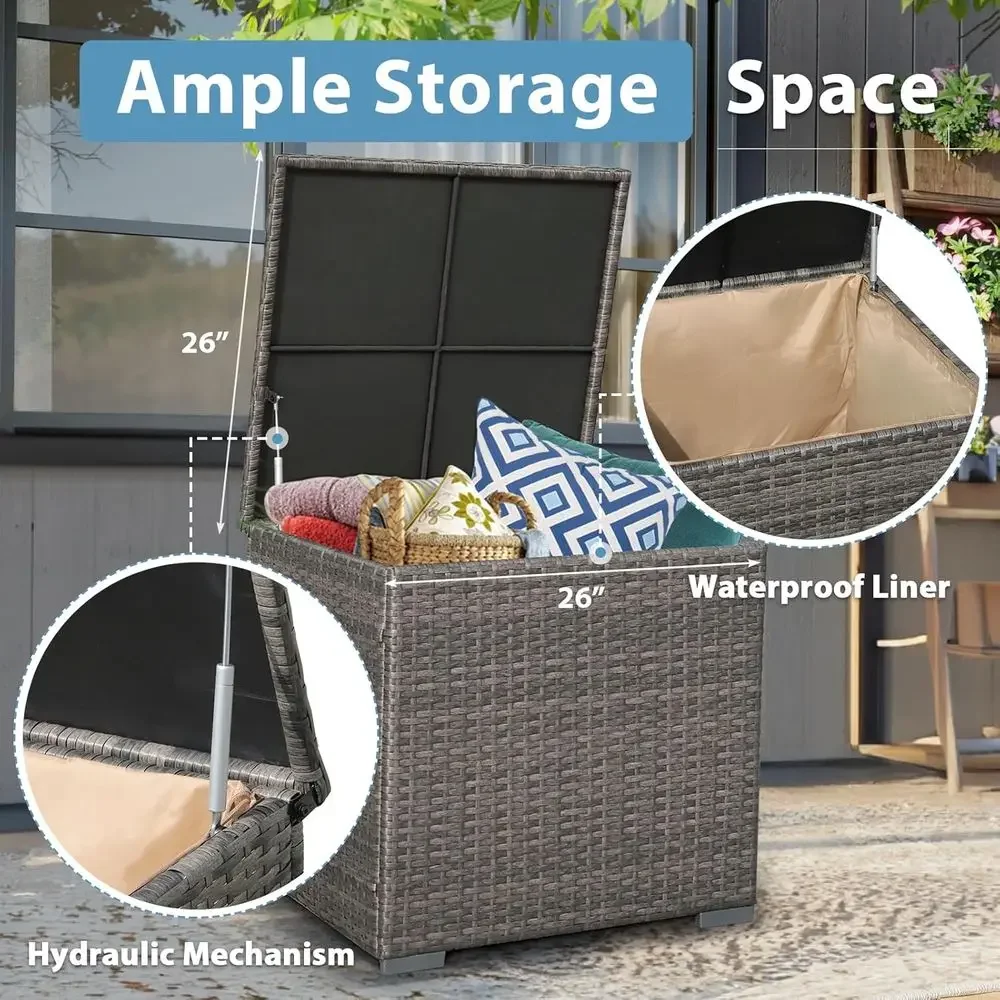 8-Piece Patio Furniture Set wi - огляд і ціна Outdoor Furniture Fire Pit