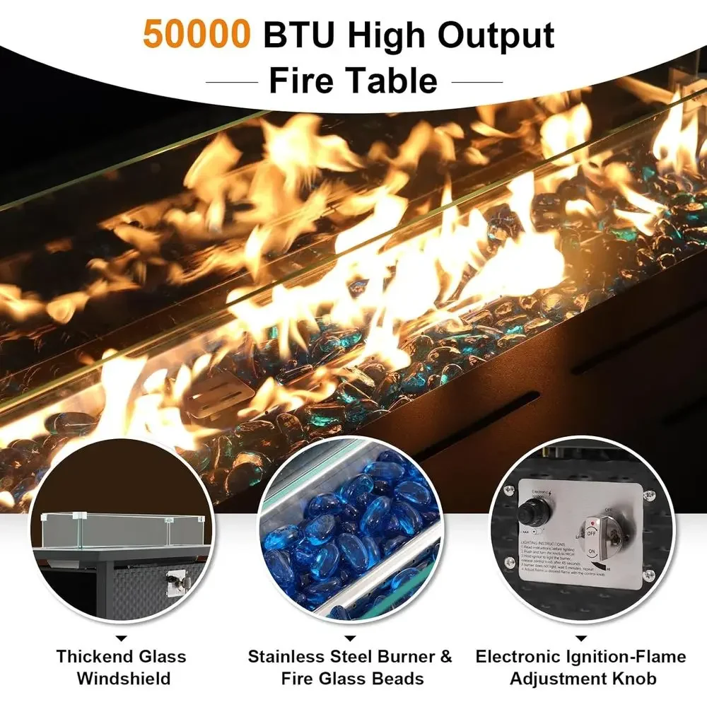 8-Piece Patio Furniture Set wi - огляд і ціна Outdoor Furniture Fire Pit