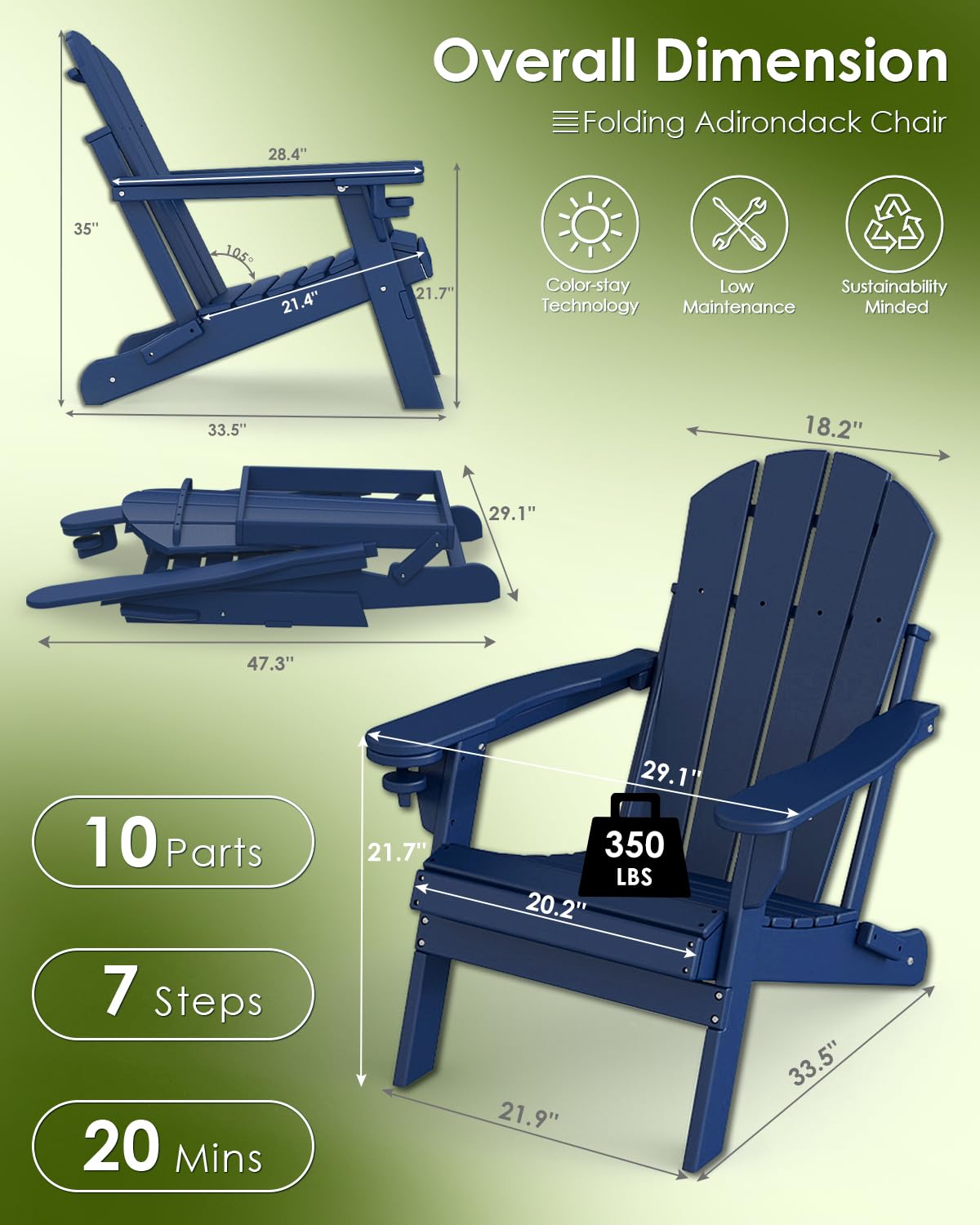 Chair Set 2, Folding All Weath - огляд і ціна Outdoor Furniture Fire Pit