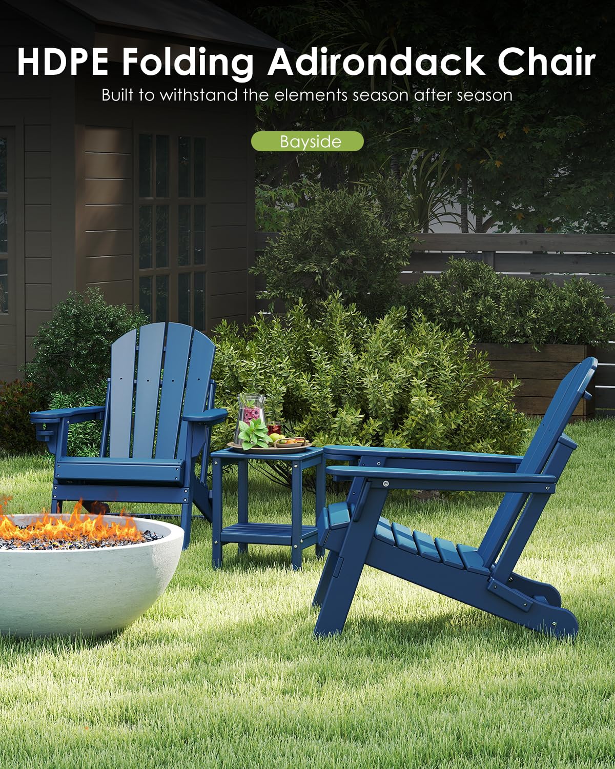 Chair Set 2, Folding All Weath - огляд і ціна Outdoor Furniture Fire Pit