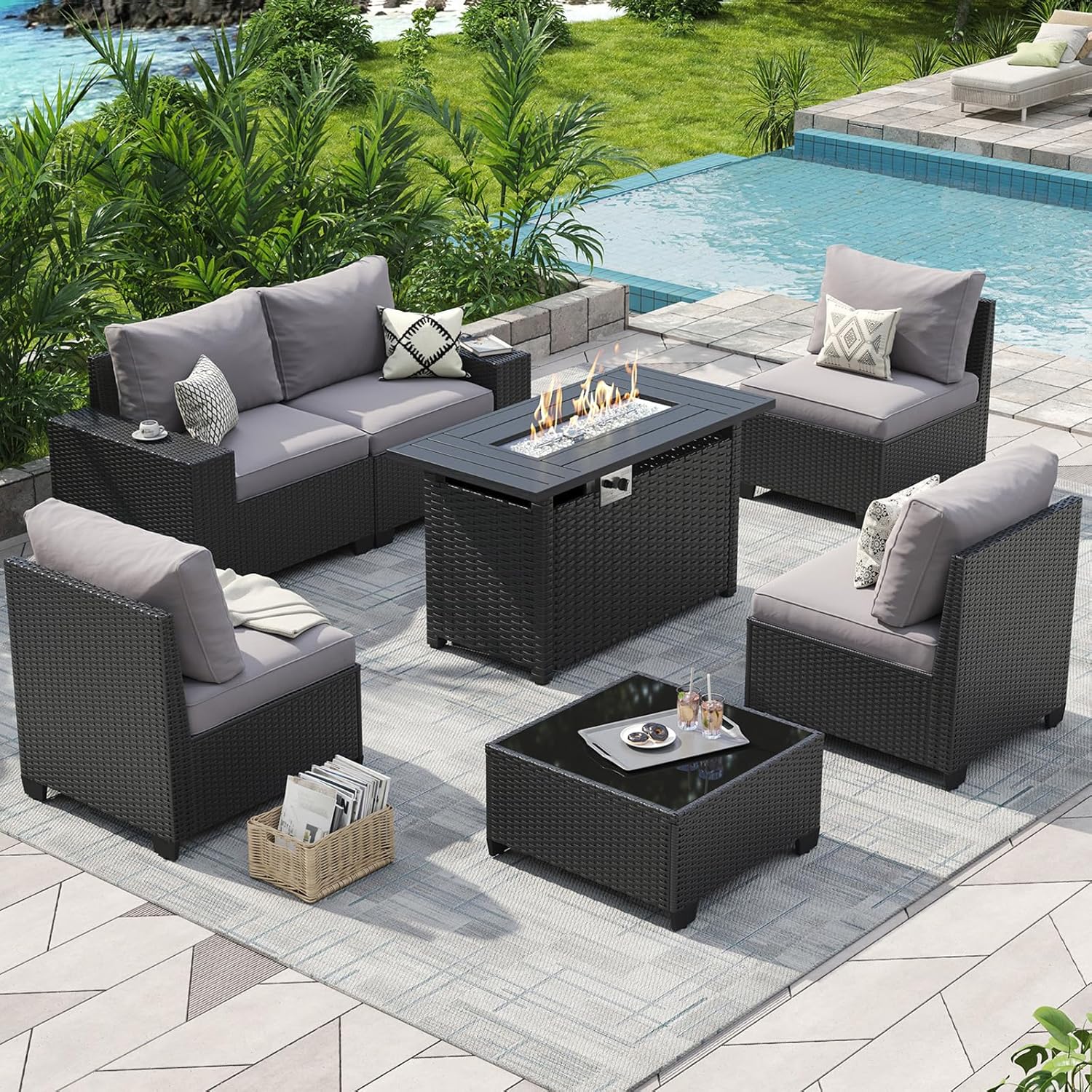 Outdoor Patio Furniture Set wi - огляд і ціна Outdoor Furniture Fire Pit