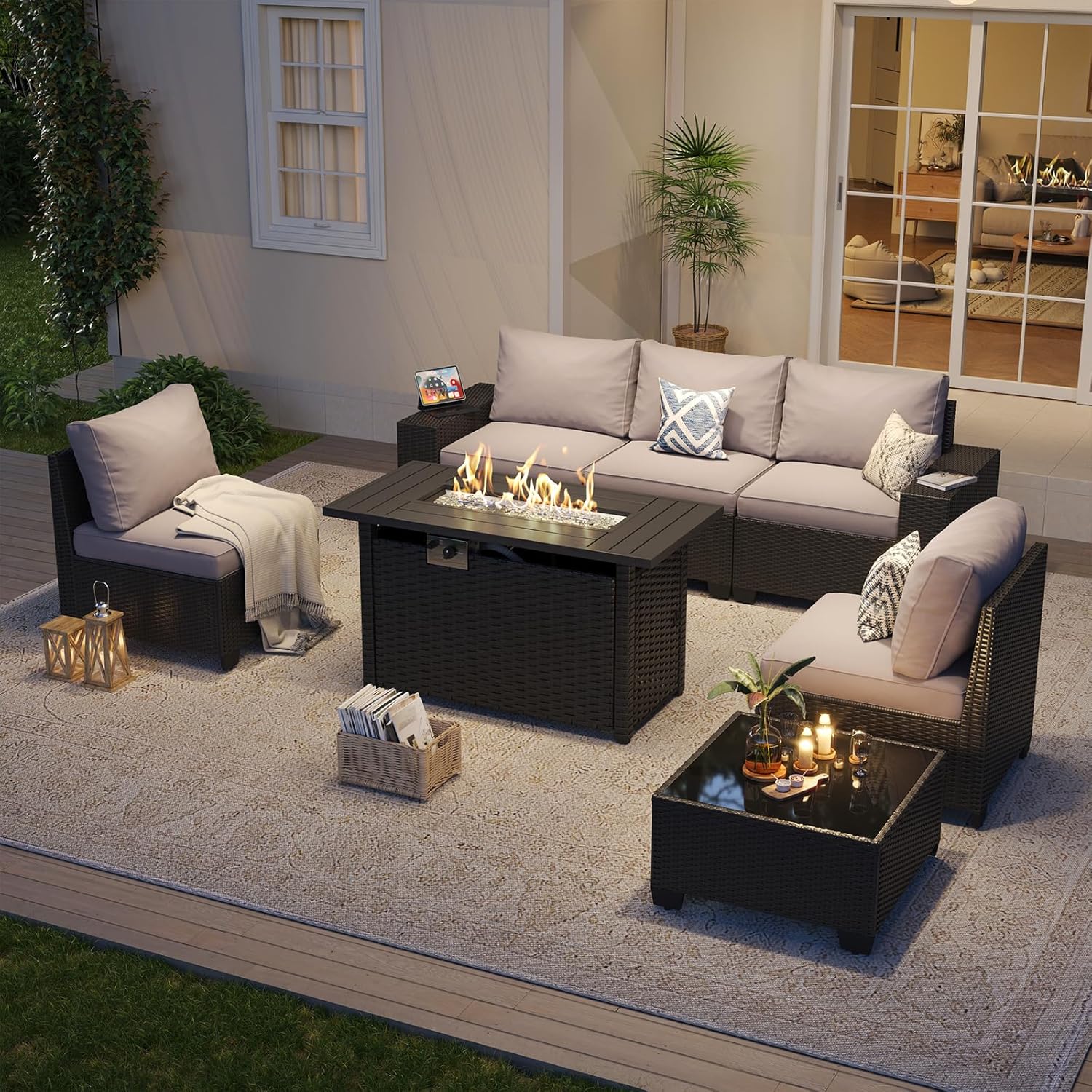 Outdoor Patio Furniture Set wi - огляд і ціна Outdoor Furniture Fire Pit
