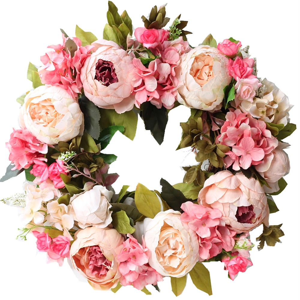 Artificial Peony Wreath Garlan - огляд і ціна Outdoor Furniture Cafe
