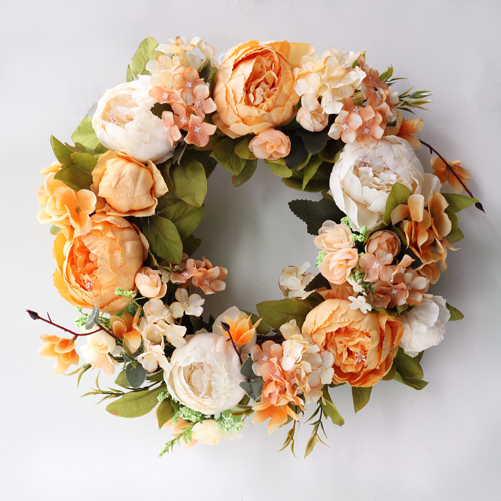 Artificial Peony Wreath Garlan - огляд і ціна Outdoor Furniture Cafe