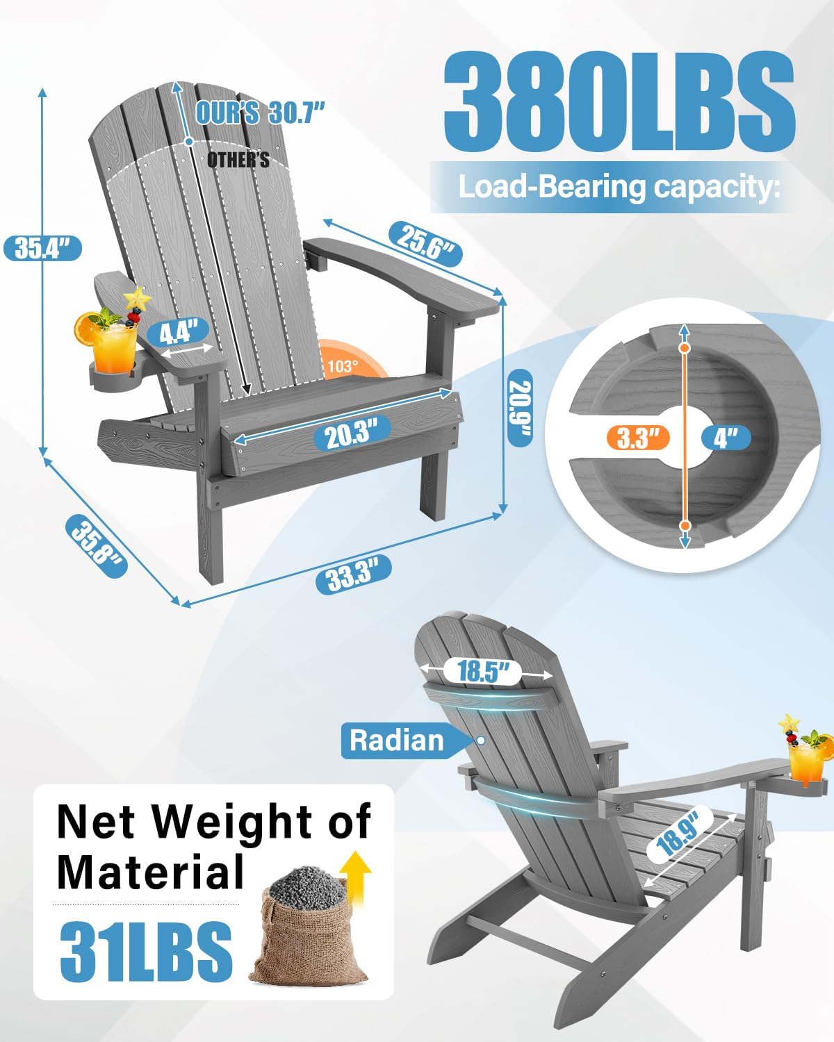 Weather Resistant Adirondack C - огляд і ціна Outdoor Furniture Fire Pit