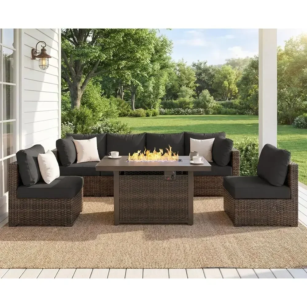 7-Piece Outdoor Patio Furnitur - огляд і ціна Outdoor Furniture Fire Pit